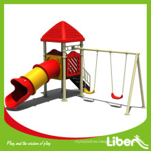 Animal Tube Slide Niños juguete de juegos de plástico con juegos de swinging libre de patio fabricados en China